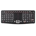 Laptopmate Rii Touch N7 Mini Wireless Keyboard For PC, HTPC, Apple, Xbox360, Wii, PS3 With Removable Battery, Full Qwerty Keyboard, Adjustable DPI Touchpad [ 2.4 Ghz, Black]