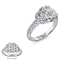 6.33 CT TW GIA certified CUSHION SHAPED DIAMOND ANTIQUE STYLE ENGAGEMENT RING SET IN PLATINUM