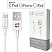 Lightning Cable [Apple Certified] 3.3ft (1m) +LIFEGUARD Charge and Sync Lightning Connector 8-pin Lightning Cable for iPhone 6+ 6 5S 5C 5, iPad and iPod - 12-Month Money-Back Guarantee (White)