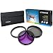 Polaroid 58mm HD Mehrfachbeschichteter / Multicoated Glass 3-St�ck-Filterset - Inklusive UV , Zirkular POL , FDL - und Filtertasche
