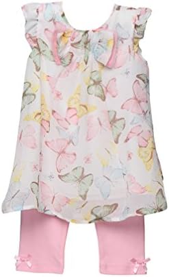 Anne Geddes Baby Girl 2-pc Pastel Butterfly Georgette Tunic &amp; Pants Set (6 Months)