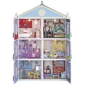 The Majestic Dollhouse Furnished - 3 Story and Working Lights