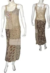 Skirt Tops in Georgette Embroidery Womens Casual Sundresses Size P(skts154)