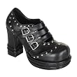 Demonia Shoes Women's VAMPIRE-08, 3'' Platform Heel Buckle Strap Studded Shoes