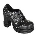 Women's Vampire-08, 4" Platform Heel Buckle Strap Shoe