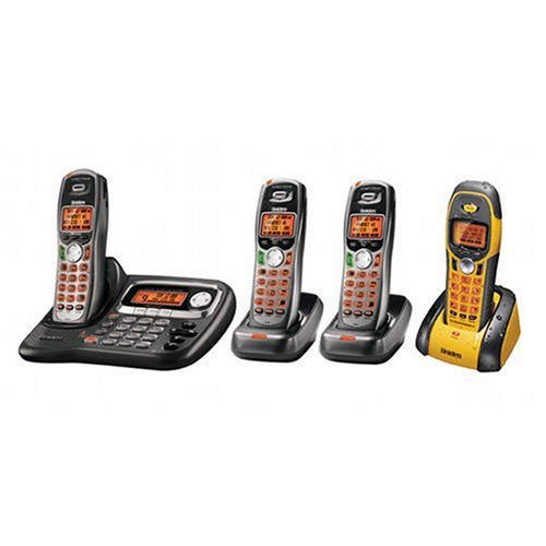 Uniden TRU9485-4WX Expandable Cordless System with Digital Answering System, Dual Keypad, Call Waiting/Caller ID and Extra 2 Handsets/Chargers + 1 Bonus Waterproof Handset/Charger