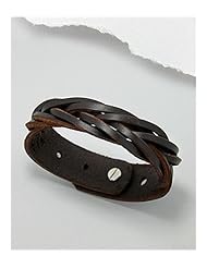 Leather Bracelet In White Base