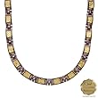 MARCEL DRUCKER Nice Necklace With 0.76ctw Genuine Topazes Crafted in 24K Yellow Gold foil and Titanium. Total item weight 44.5g Length 16.5in