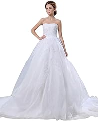 Strapless  Organza/Satin Applique Corset   Waistline  Ball Gown  Dress