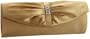 Jessica McClintock 9052570 Sparkles Flap Clutch,Gold,one size