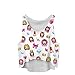 JETTINGBUY Women Crop Vest Digital 3D Emoji Print T Shirt