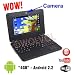 BLACK NETBOOK Built-in Camera 7" MINI LAPTOP Notebook Netbook PC Google Android 2.2 Computer Flash WiFi Internet 3 USB Ports YouTube Facebook and TONS of Free Android Apps & Games 4gb HD 256mb Ram + Black Pouch Bag-Case by WOLVOL