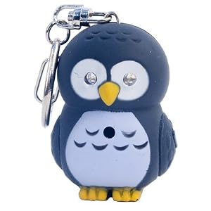 Kikkerland KRL26TC Owl LED Keychain with Sound