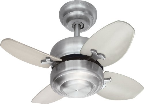 Monte Carlo 4mc20bs 20 Inch 4 Blade Mini Ceiling Fan Brushed Steel