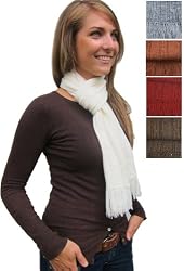 Handmade Alpaca Natural Fiber - Cable Design with Classic Fringes (Long/men/women)