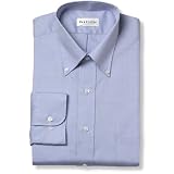 Van Heusen Men's Long Sleeve Easy Care Pinpoint Oxford Solid Shirt, Light Blue, 15 - 32/33