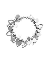 ELLE Jewelry Sterling Silver Cluster Heart Bracelet