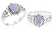 Oval Cut Lavender Jade Bali Style Ring Sterling Silver Size 9
