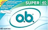 o.b. Super Absorbency Tampons, 40-Count Boxes (Pack of 3)