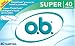 o.b. Super Absorbency Tampons, 40-Count Boxes (Pack of 3)