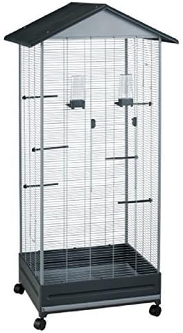 25x21x66 Solid Roof Aviary Pistachio and Gray Flight Bird Cage