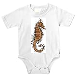 Onesie with water, seahorse, longsnout, hippocampus