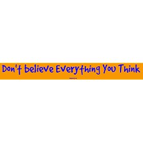 Don't believe everything you think Bumper Sticker
