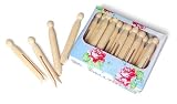 Lovely Shabby Chic Wooden Dolly Pegs - Box of 20