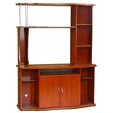 ENTERTAINMENT CENTER MAHOGANY 54"WX71"HX18"D
