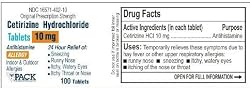 Cetirizine Hydrochloride 10mg Tablets - 100 Count (Generic) [Health and Beauty]
