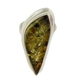 Amber Ring set in .925 Sterling Silver Size 7.