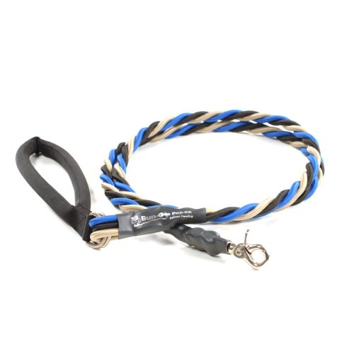 Dog Leash Blue/Black/Gold Bungee Pupee up to 65 pounds 6ft