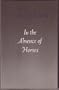 In the Absence of Horses (Princeton Series of Contemporary Poets)