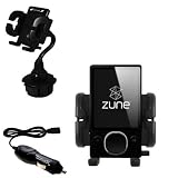 Microsoft Zune 80GB 2nd Gen Auto Cup Holder with Car Charger - Uses Gomadic TipExchange