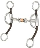 Kelly Silver Star 3 Piece Dogbone Roller Snaffle Bit - 5 mouth