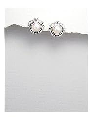 Fresh Water Pearls Earrings In 92.5 Sterling Silver