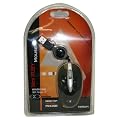 USB Mini Optical Retractable Mouse 800dpi 3 Button Scroll Wired Mice - Ideal for PC or Laptop - Silver/Black
