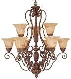 LAMPS BEAUTIFUL Classic Traditional Canton Nine Light Chandelier by Savoy House--Excellent customer service--see our feedback.