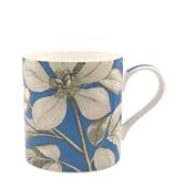 Churchill China Sanderson Etchings & Roses, Set of 4 Cobalt Blue Earth Mugs