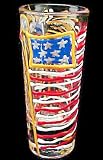 America's Flag Design - Hand Painted - Collectible Shooter Glass - 1.5 oz. America's Flag Design - Hand Painted - Collectible Shooter Glas