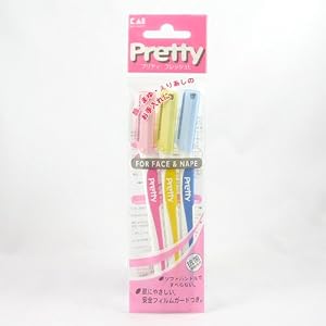 Kai Pretty Razors for Face and Nape - 3 per package