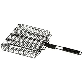 Steven Raichlen Best of Barbecue SR8021 Rectangular Grill Basket with 4 Compartments from Barbecue Tools