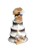 Gund Baby Puppy Baby Shower Diaper Cake (3 Tier, Natural)