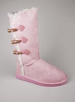 Toggle Trim Faux Shearling Boot