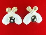 Bowling Pin and Ball Rhinestone Earrings