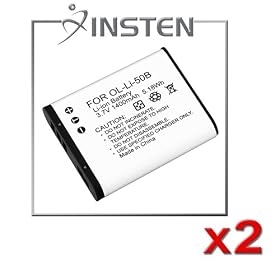 2pk For Olympus SZ-10 XZ-1 TG-610 TG-810 SZ-30MR Insten Li-50B Battery 3.7V