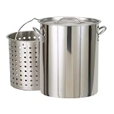 Bayou Classic 120-qt. Stockpot with Lid and Basket