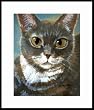 Gold Eyes Framed Mini Print by Drew Strouble
