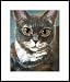 Gold Eyes Framed Mini Print by Drew Strouble