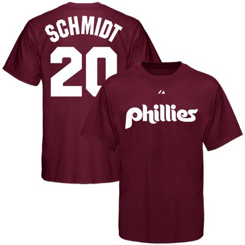 Mike Schmidt Philadelphia Phillies Name and Number T-Shirt (Small)